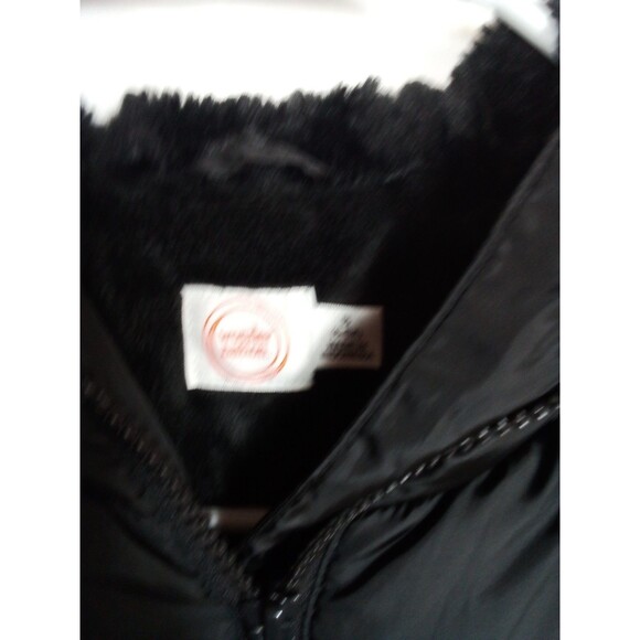 Children's Wonder Nation Black Puffer Jacket Size Small 6/6x Fleece Inside - Picture 7 of 11